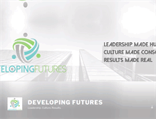 Tablet Screenshot of developingfutures.com